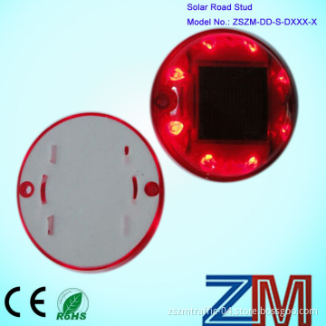 Solar LED Road Stud, Solar Road Marker; Round LED Flashing Solar Panel Traffic Line Marking/ Solar Driveway Mark Lights/ Road Stud